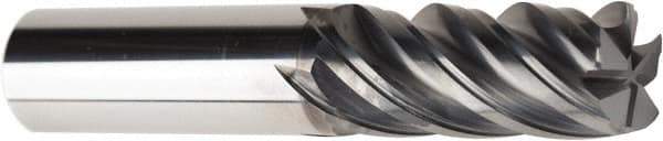 American Tool Service - 1", 5 Flute, Single End, Solid Carbide, 0.04" Corner Radius End Mill - 4" OAL, Right Hand Flute, 1-3/4" LOC, Right Hand Cut - Apex Tool & Supply