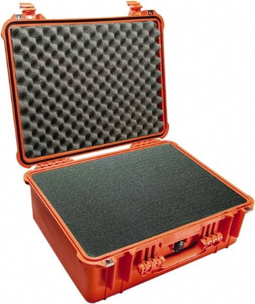 Pelican Products, Inc. - 17-13/64" Wide x 8-13/32" High, Clamshell Hard Case - Orange, Polyethylene - Apex Tool & Supply