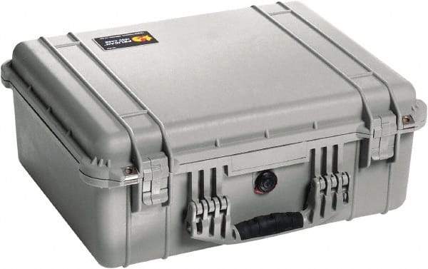 Pelican Products, Inc. - 17-13/64" Wide x 8-13/32" High, Clamshell Hard Case - Silver, Polyethylene - Apex Tool & Supply
