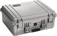 Pelican Products, Inc. - 17-13/64" Wide x 8-13/32" High, Clamshell Hard Case - Silver, Polyethylene - Apex Tool & Supply