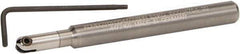 Kennametal - 1/4" Cut Diam, 1/8" Max Depth of Cut, 1/4" Shank Diam, 150mm OAL, Indexable Ball Nose End Mill - 70mm Head Length, Straight Shank, KDMB Toolholder, KDMB 0250.. Insert - Apex Tool & Supply