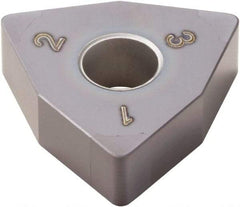 Seco - WNGA332 WZ Grade CBN060K CBN Turning Insert - 80° Trigon, 3/8" Inscr Circle, 3/16" Thick, 1/32" Corner Radius - Apex Tool & Supply