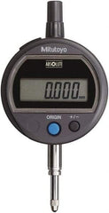 Mitutoyo - 0 to 12.7mm Range, 0.001mm Graduation, Electronic Drop Indicator - Lug Back, Accurate to 0.003mm, Metric System, LCD Display - Apex Tool & Supply