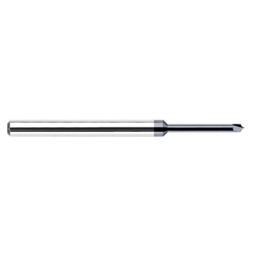 Corner Rounding End Mills - 0.0100″ Radius × 0.0100″ Pilot Diameter × 0.2500″ (1/4″) Neck Length Carbide 5° Flare Corner Rounding End Mills, 2 Flutes, AlTiN Coated