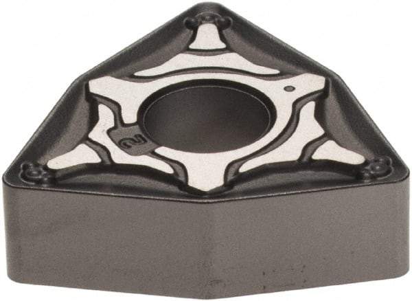 Walter - WNMG432 MP5 Grade WPP30S Carbide Turning Insert - TiCN/Al2O3/TiN Finish, 80° Trigon, 1/2" Inscr Circle, 3/16" Thick, 1/32" Corner Radius - Apex Tool & Supply