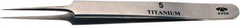 Aven - 4-1/4" OAL 5 Precision Tweezers - Tapered Shanks with Beveled Edges, Honed, Sharp Points - Apex Tool & Supply