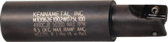 Kennametal - 1-1/4" Cut Diam, 0.392" Max Depth of Cut, 1-1/4" Shank Diam, 3.88" OAL, Indexable Square Shoulder End Mill - EC10.., EP10.. Inserts, Weldon Shank, 0° Lead Angle, Through Coolant - Apex Tool & Supply