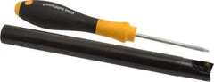 Kennametal - 5/8" Cut Diam, 0.396" Max Depth of Cut, 5/8" Shank Diam, 6.7" OAL, Indexable Square Shoulder End Mill - EC10.., EP10.. Inserts, Cylindrical Shank, 0° Lead Angle, Through Coolant - Apex Tool & Supply