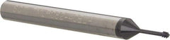 Scientific Cutting Tools - #4-40 UNC, 0.082" Cutting Diam, 3 Flute, Solid Carbide Helical Flute Thread Mill - Internal Thread, 0.3" LOC, 2-1/2" OAL, 1/4" Shank Diam - Apex Tool & Supply