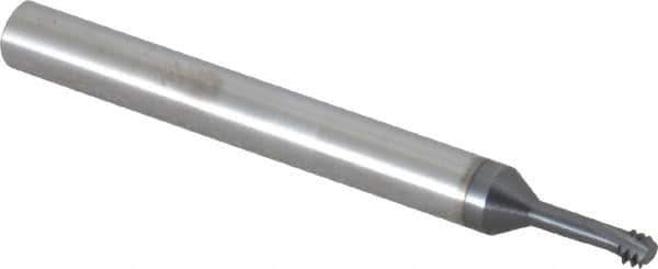 Scientific Cutting Tools - #10-32 UNF, 0.139" Cutting Diam, 3 Flute, Solid Carbide Helical Flute Thread Mill - Internal Thread, 0.4" LOC, 2-1/2" OAL, 1/4" Shank Diam - Apex Tool & Supply