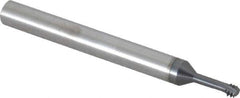 Scientific Cutting Tools - #10-32 UNF, 0.139" Cutting Diam, 3 Flute, Solid Carbide Helical Flute Thread Mill - Internal Thread, 0.4" LOC, 2-1/2" OAL, 1/4" Shank Diam - Apex Tool & Supply
