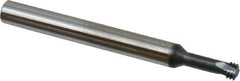 Scientific Cutting Tools - 1/4-32 UNEF, 0.186" Cutting Diam, 3 Flute, Solid Carbide Helical Flute Thread Mill - Internal Thread, 1/2" LOC, 2-1/2" OAL, 1/4" Shank Diam - Apex Tool & Supply
