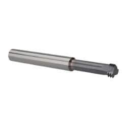 Scientific Cutting Tools - 1/2-18 UNS, 0.37" Cutting Diam, 3 Flute, Solid Carbide Helical Flute Thread Mill - Internal Thread, 1.2" LOC, 3-1/2" OAL, 3/8" Shank Diam - Apex Tool & Supply