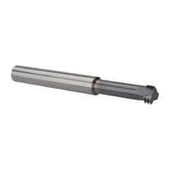 Scientific Cutting Tools - 1/2-18 UNS, 0.37" Cutting Diam, 3 Flute, Solid Carbide Helical Flute Thread Mill - Internal Thread, 1.2" LOC, 3-1/2" OAL, 3/8" Shank Diam - Apex Tool & Supply
