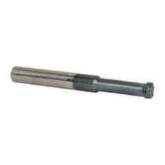 Scientific Cutting Tools - 1/2-20 UNF, 0.37" Cutting Diam, 3 Flute, Solid Carbide Helical Flute Thread Mill - Internal Thread, 1.2" LOC, 3-1/2" OAL, 3/8" Shank Diam - Apex Tool & Supply