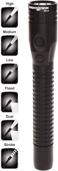Bayco - LED Bulb, Industrial/Tactical Flashlight - Black Aluminum Body, Integrated Batteries - Apex Tool & Supply