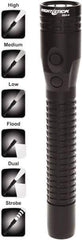 Bayco - LED Bulb, Industrial/Tactical Flashlight - Black Aluminum Body, Integrated Batteries - Apex Tool & Supply