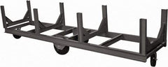 Durham - 10,000 Lb Capacity Steel Bar Cradle Truck - Steel Deck, 60" OAW, Phenolic Casters - Apex Tool & Supply