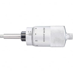 Starrett - 25mm, 2-1/16 Inch Plain Thimble, 5/16 Inch Diameter x 2-7/16 Inch Long Spindle, Mechanical Micrometer Head - Apex Tool & Supply