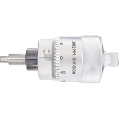 Starrett - 25mm, 2-1/16 Inch Plain Thimble, 5/16 Inch Diameter x 1-7/16 Inch Long Spindle, Mechanical Micrometer Head - Apex Tool & Supply