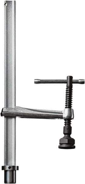 Bessey - 1,400 Lb Holding Capacity, 12" Max Opening Capacity, 1,400 Lb Clamping Pressure, Manual Hold Down Clamp - 6-7/8" Arm Length, 7" Clamp Length, 1-5/8" Clamp Width, 15-3/4" Clamp Height, 28mm Stud Mount, Steel - Apex Tool & Supply