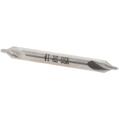 Cle-Line - #1 Plain Cut 60° Incl Angle High Speed Steel Combo Drill & Countersink - Apex Tool & Supply