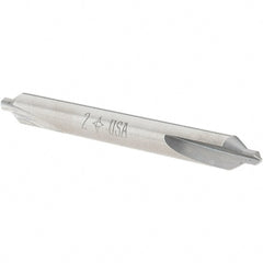 Cleveland - #2 Plain Cut 60° Incl Angle Solid Carbide Combo Drill & Countersink - Apex Tool & Supply