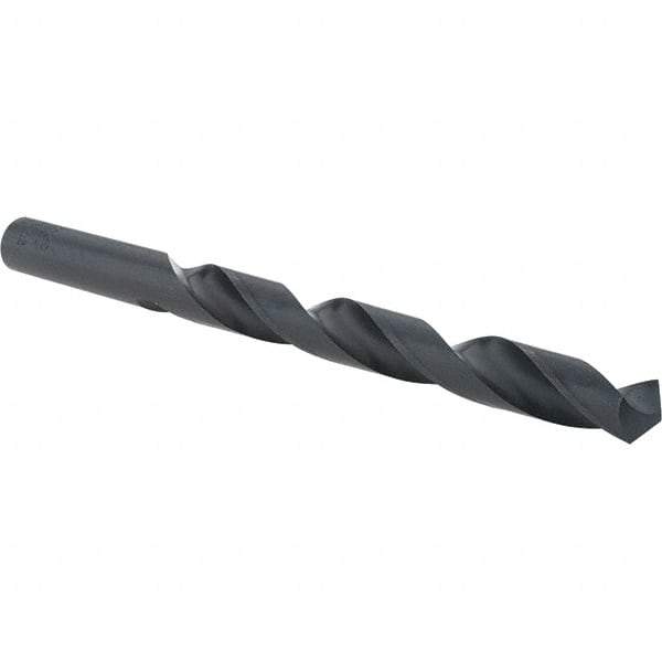 Cle-Force - 27/64" 118° High Speed Steel Jobber Drill - Oxide Finish, Right Hand Cut, Spiral Flute, Straight Shank, 5-3/8" OAL, Standard Point - Apex Tool & Supply