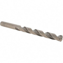 Cle-Force - Letter N 135° Cobalt Jobber Drill - Gold Finish Finish, Right Hand Cut, Spiral Flute, Straight Shank, 4-3/8" OAL, Split Point - Apex Tool & Supply