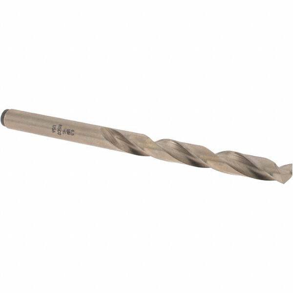 Chicago-Latrobe - 6.5mm 135° Cobalt Jobber Drill - Gold Finish Finish, Right Hand Cut, Spiral Flute, Straight Shank, 101mm OAL, Split Point - Apex Tool & Supply