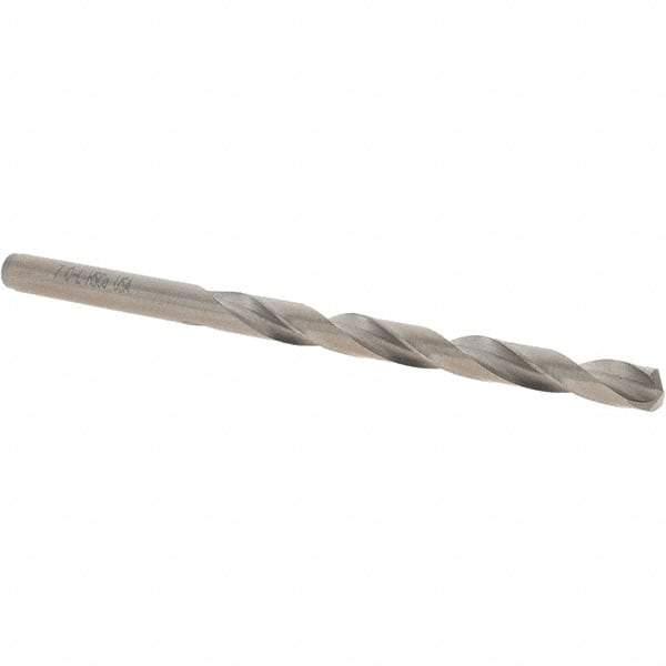 Chicago-Latrobe - #7 135° Cobalt Jobber Drill - Gold Finish Finish, Right Hand Cut, Spiral Flute, Straight Shank, 92.08mm OAL, Split Point - Apex Tool & Supply