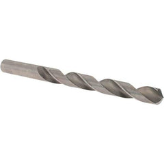 Cle-Force - 27/64" 118° High Speed Steel Jobber Drill - Bright Finish, Right Hand Cut, Spiral Flute, Straight Shank, 5-3/8" OAL, Standard Point - Apex Tool & Supply