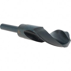 Cle-Force - 1-1/16" Drill, 118° Point, High Speed Steel Silver Deming & Reduced Shank Drill Bit - Oxide Finish, 6" OAL, Straight Shank, 3-1/8" Flute Length, Right Hand Cut, Standard Point, Spiral Flute, Regular Spiral - Apex Tool & Supply
