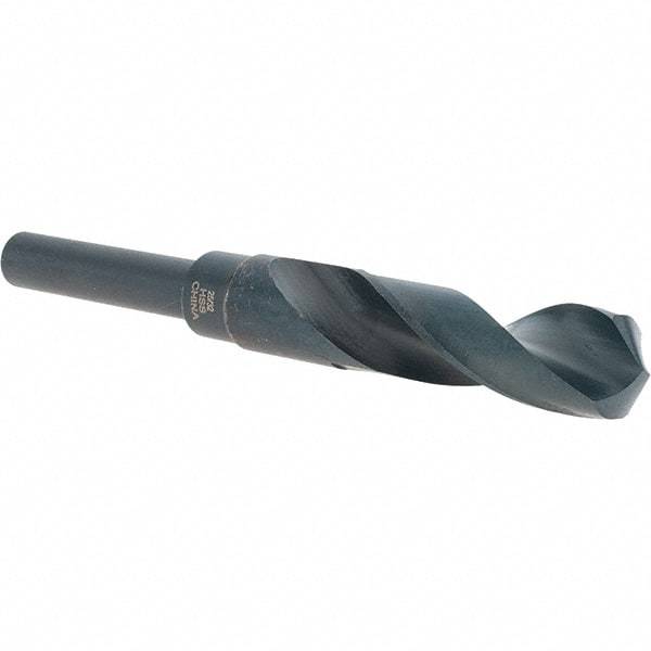 Cle-Force - 25/32" Drill, 118° Point, High Speed Steel Silver Deming & Reduced Shank Drill Bit - Oxide Finish, 6" OAL, Straight Shank, 3-1/8" Flute Length, Right Hand Cut, Standard Point, Spiral Flute, Regular Spiral - Apex Tool & Supply