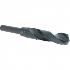 Cle-Force - 25/32" Drill, 118° Point, High Speed Steel Silver Deming & Reduced Shank Drill Bit - Oxide Finish, 6" OAL, Straight Shank, 3-1/8" Flute Length, Right Hand Cut, Standard Point, Spiral Flute, Regular Spiral - Apex Tool & Supply