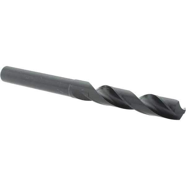 Cle-Force - 17/32" Drill, 118° Point, High Speed Steel Silver Deming & Reduced Shank Drill Bit - Oxide Finish, 6" OAL, Straight Shank, 3-1/8" Flute Length, Right Hand Cut, Standard Point, Spiral Flute, Regular Spiral - Apex Tool & Supply