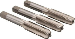 Cle-Line - M14x2.00 Metric, 4 Flute, Bottoming, Plug & Taper, Bright Finish, High Speed Steel Tap Set - Right Hand Cut, 3-37/64" OAL, 1-23/32" Thread Length, Series 0404 - Apex Tool & Supply