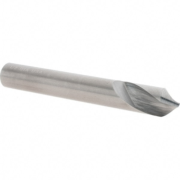 Chicago-Latrobe - 1/2" Body Diam, 90°, 3-3/4" OAL, Solid Carbide Spotting Drill - Apex Tool & Supply