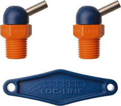 Loc-Line - 1/4" Hose Inside Diam x 5/32" Nozzle Diam, High-Pressure Coolant Hose Nozzle - NPT, for Use with Loc-Line Modular Hose System, 2 Pieces - Apex Tool & Supply