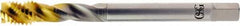 OSG - M20x2.50 4 Flute 6H Modified Bottoming Spiral Flute Tap - Vanadium High Speed Steel, TiN Finish, 140mm OAL, Right Hand Flute, Right Hand Thread, D8, Series 16455 - Apex Tool & Supply