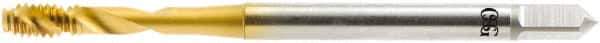 OSG - 1-12 UNF 4 Flute 3B Modified Bottoming Spiral Flute Tap - Vanadium High Speed Steel, TiN Finish, 140mm OAL, Right Hand Flute, Right Hand Thread, H4, Series 16450 - Apex Tool & Supply
