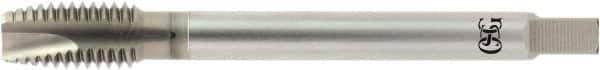OSG - #4-40 UNC, 3 Flute, HR Finish, Powdered Metal Spiral Point Tap - Plug Chamfer, Right Hand Thread, 2" OAL, 0.141" Shank Diam, 3B Class of Fit, Series 337NI - Exact Industrial Supply