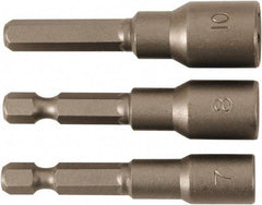 Wiha - 1/4" Drive, Nut Setter Screwdriver Bit - 55mm OAL - Apex Tool & Supply