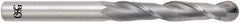 OSG - 20mm Diam, 76mm LOC, 2 Flute Solid Carbide Ball End Mill - Uncoated, Single End, 153mm OAL, 20mm Shank Diam, Spiral Flute - Apex Tool & Supply