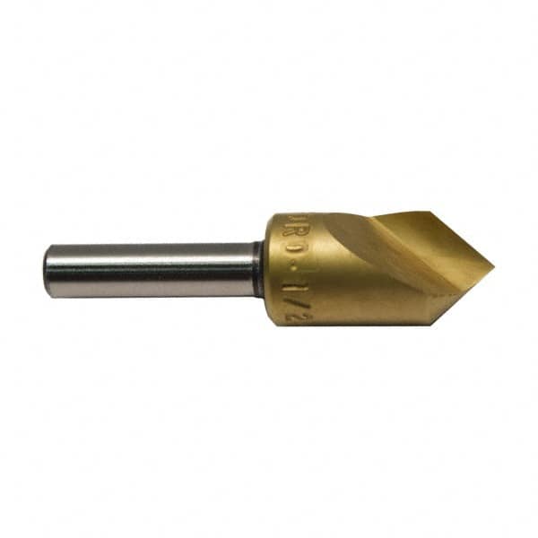 M.A. Ford - 5/8" Head Diam, 1/4" Shank Diam, 1 Flute 90° High Speed Steel Countersink - Apex Tool & Supply