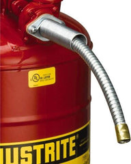 Justrite - 9 Inch Long, Safety Can Metal Flexible Nozzle - 5/8 Inch Diameter, Compatible with Type II Safety Cans - Apex Tool & Supply