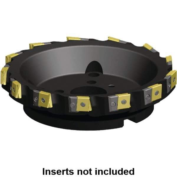 Kennametal - 7 Inserts, 6" Cut Diam, 2" Arbor Diam, 25.45mm Max Depth of Cut, Indexable Square-Shoulder Face Mill - 0/90° Lead Angle, 2-3/8" High, LN.U 2210.. Insert Compatibility, Series MEGA90 - Apex Tool & Supply