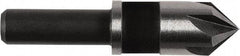 Irwin - 3/8" Head Diam, 1/4" Shank Diam, 5 Flute 82° High Speed Steel Countersink - Oxide Finish, 1-5/8" OAL, Single End, Straight Shank, Right Hand Cut - Apex Tool & Supply