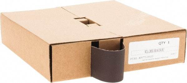 Made in USA - 2" x 50 Yd 240 Grit Aluminum Oxide Cloth Roll - J Weighted Backing - Apex Tool & Supply