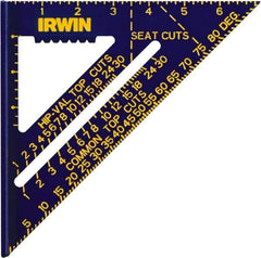 Irwin - 7" Blade Length, Aluminum Rafter Square - Apex Tool & Supply